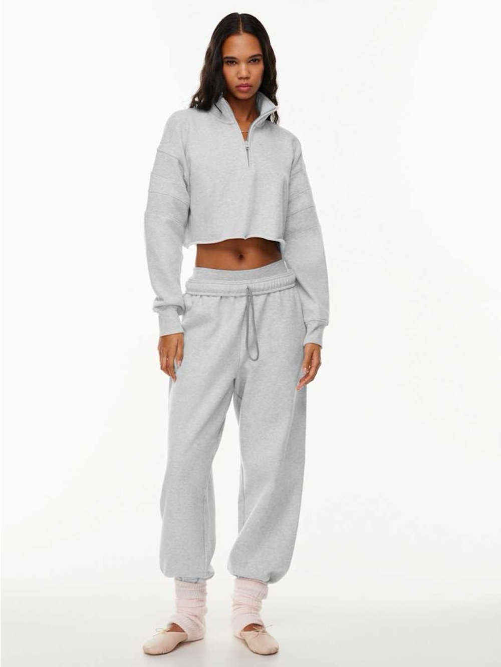 Aritzia TNA Terry Fleece Cropped Sweatshirt